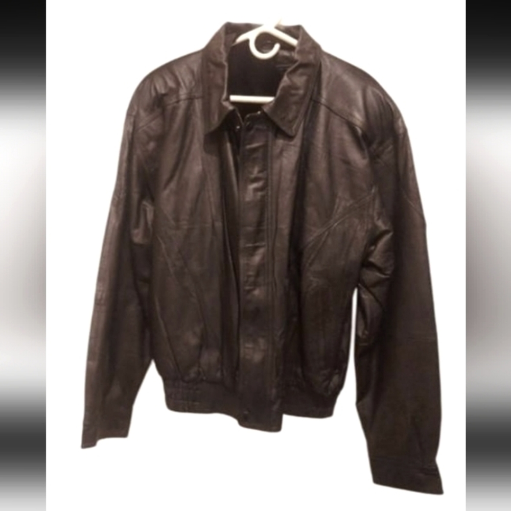 BEN-Z-Black 2XL Men's Vintage, Leather Jacket.  Removable Liner.